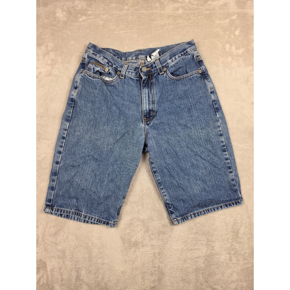 Vintage Calvin Klein‎ Bermuda Shorts Womens Juniors 9 Blue Denim Made in USA